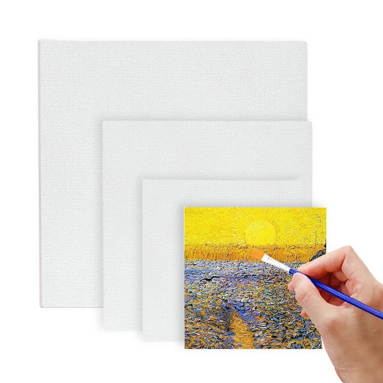 White Blank Art Boards Mini Stretched Artist Canvas 