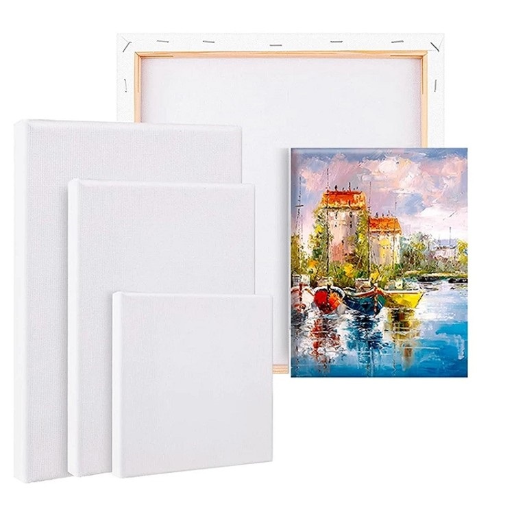  Cotton White Stretched Canvas Frame For Drawing Painting DIY Canvas Painting Supplies