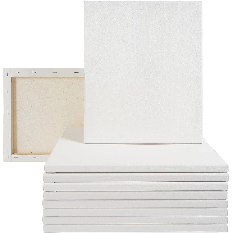 8x10 inch Stretched Canvas for Painting, 100% Cotton