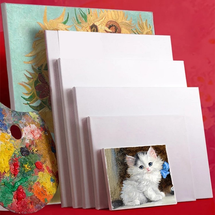 white cotton blank square artist canvas as canvas oil painting