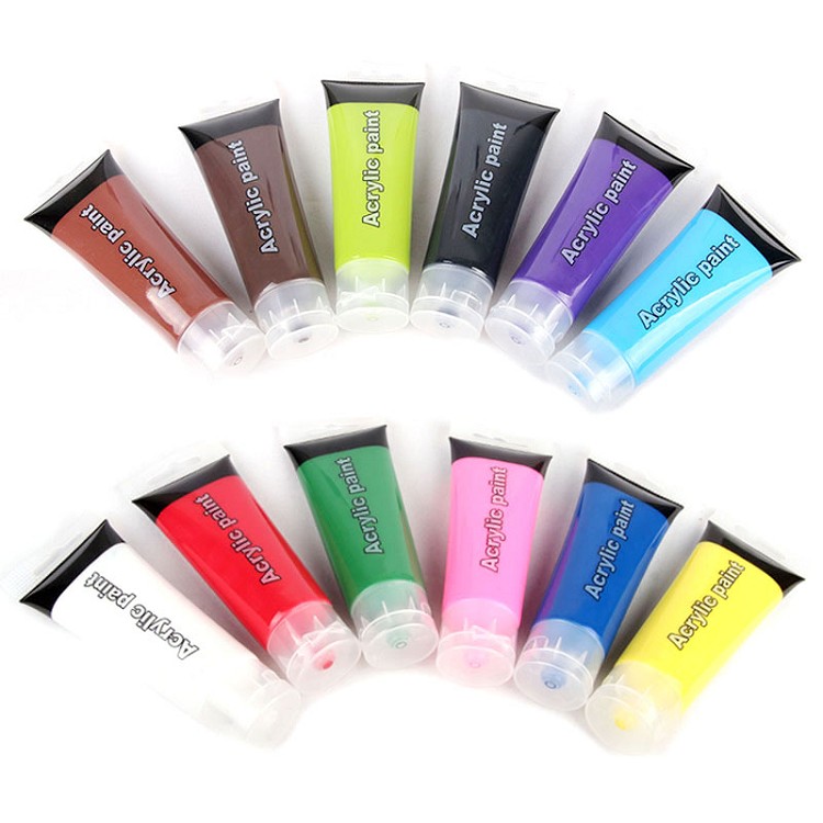 quality 75ml artist kids acrylic colour paint school craft drawing set