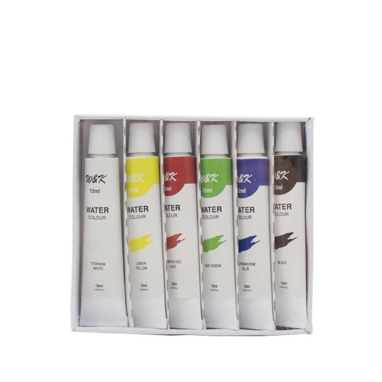 Design Novel New Trend Easy To Cleaning Professional 6 Colors Art Supplies Watercolor Set