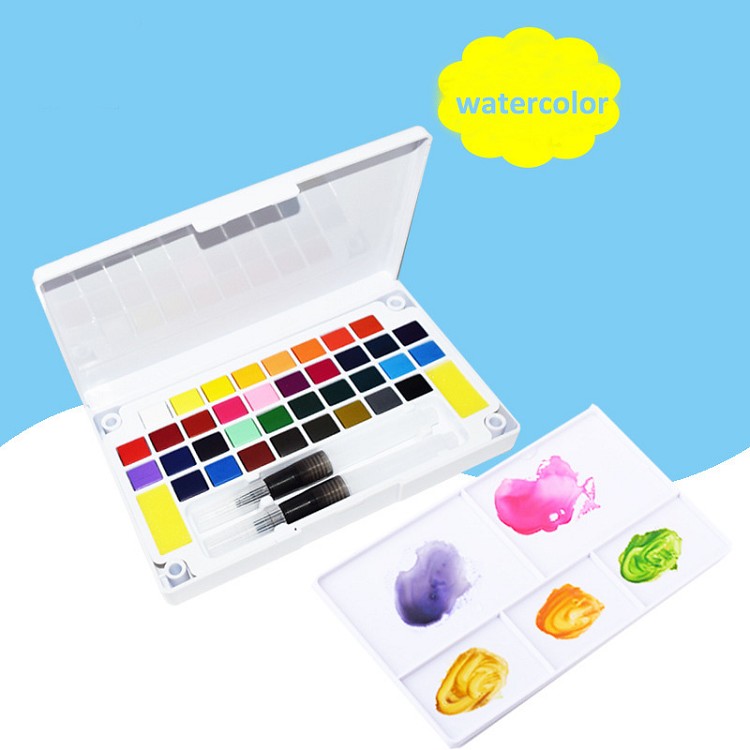 12/18/24 colors high quality foldable art solid watercolor paint sets for art painting