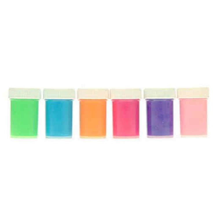 6ct 20ml Jars waterproof glow in the dark poster paint