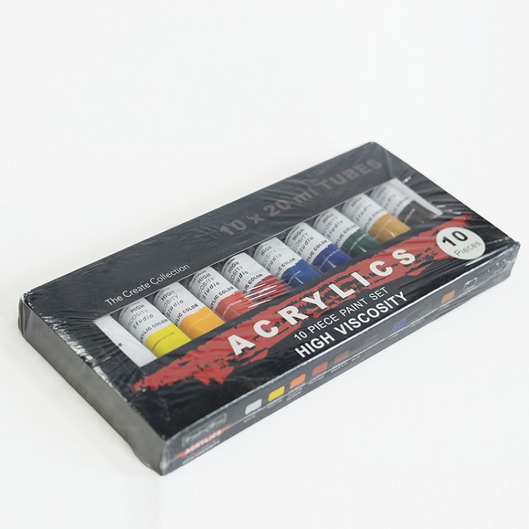 10 x20ml Tubes Professional Heavy Body Acrylic Paint Set