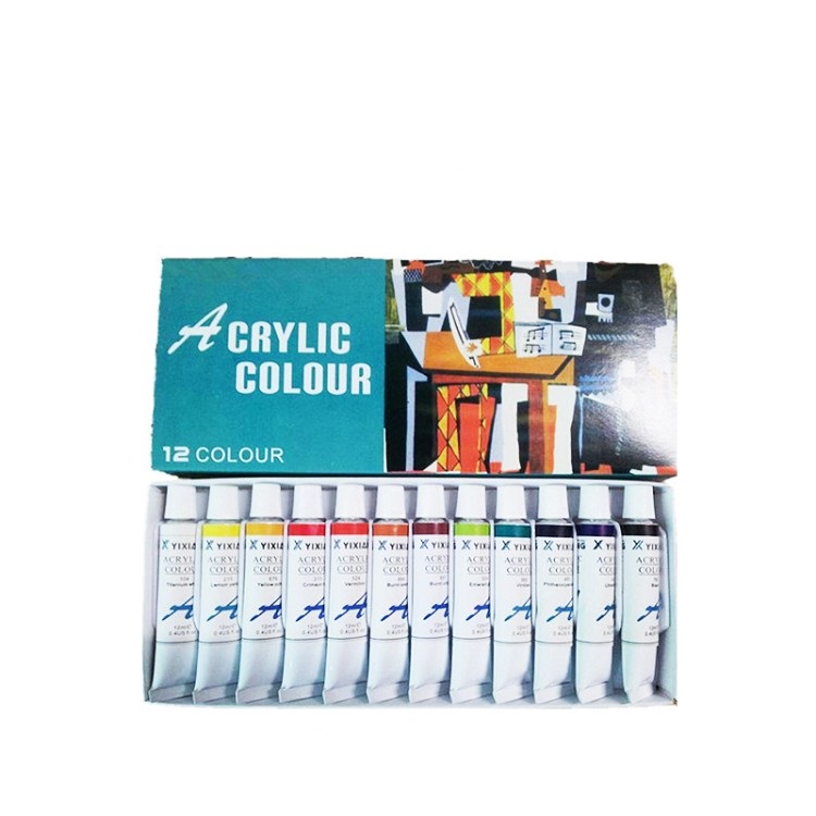 12ml 12 artist colors acrylic paint tube prices