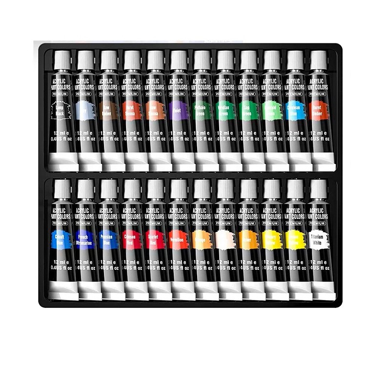 folk art acrylic paint walmart 12ml acrylic paint 24 set non acrylic paint with Brushes, Palette & Painting Canvas