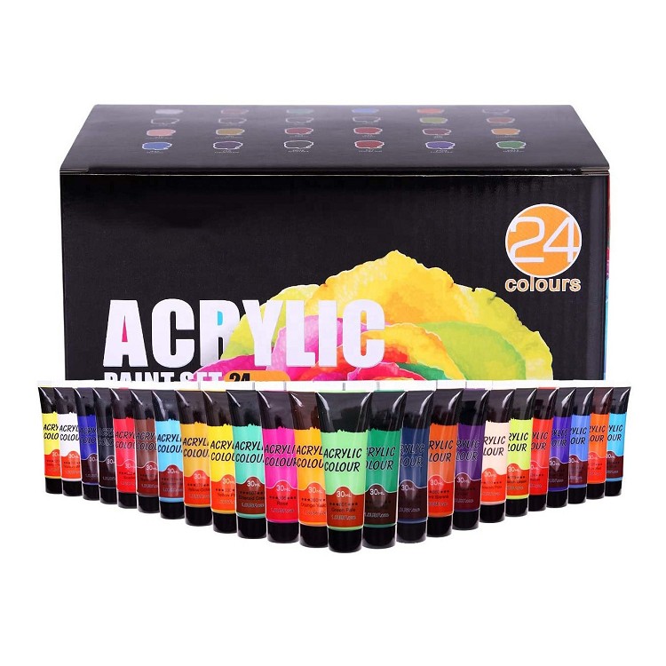 acrylic professional painting artists acrylic paint art ranger 24colors 30ml for canvas, wood, fabric