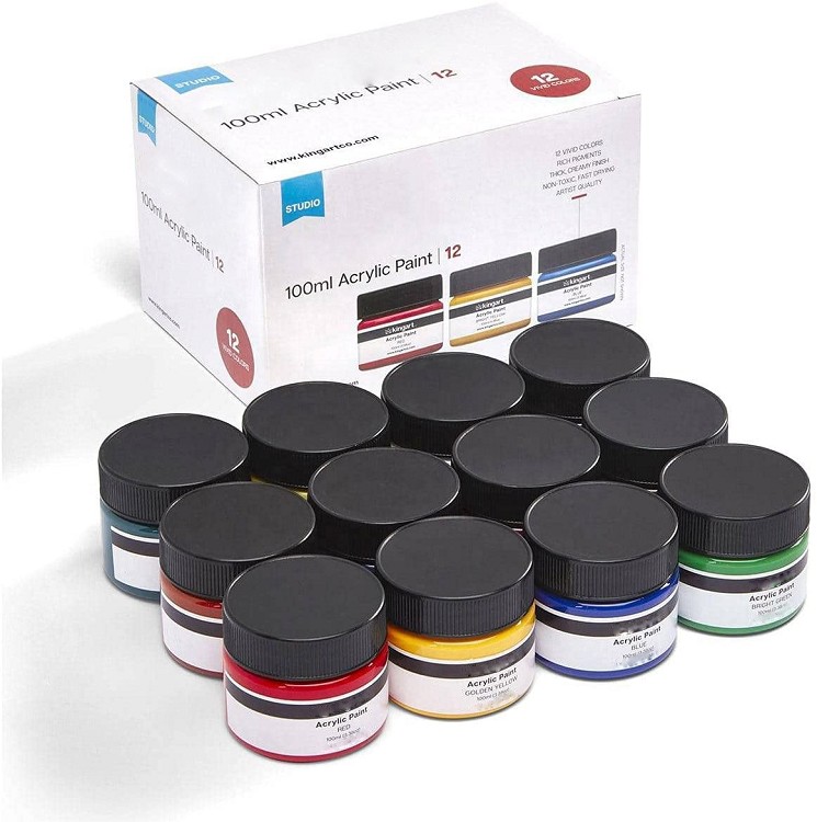 100ml non toxic waterproof acrylic paint professional jumbo acrylic paint set for art