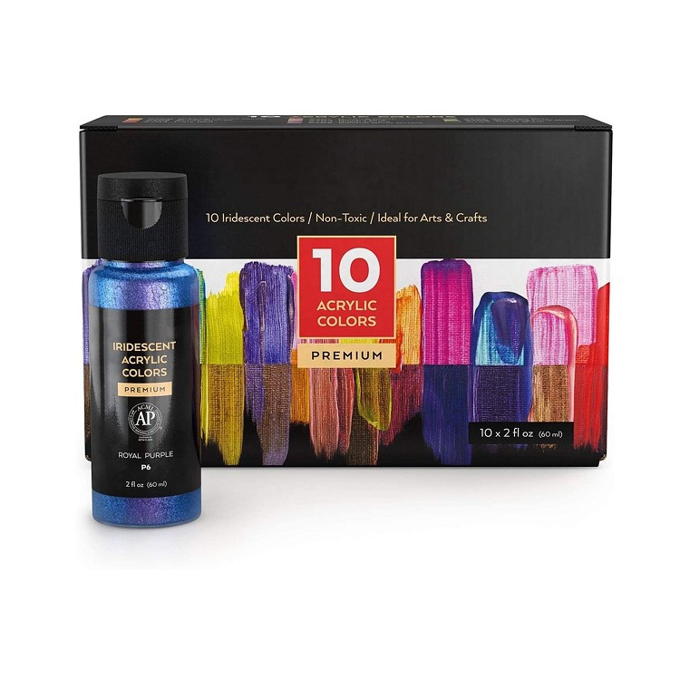 high viscosity shimmer paint 10 chameleon colors 60 ml acrylic paint set for canvas wood