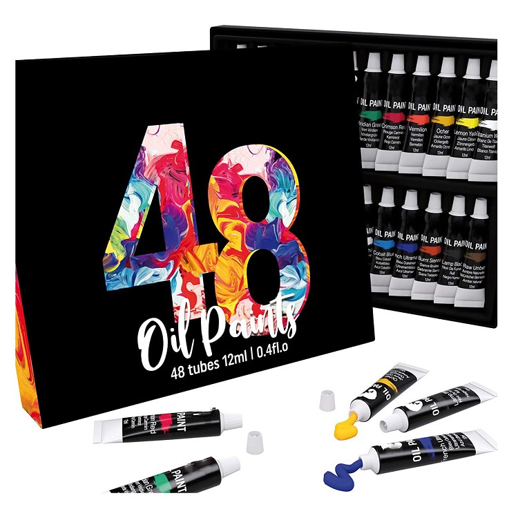 48 oil colors paint set 12ml non-toxic for painting set kids and adults
