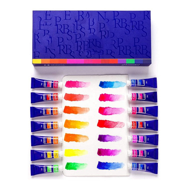 14colors 5ml wholesale professional watercolor paints set tubes