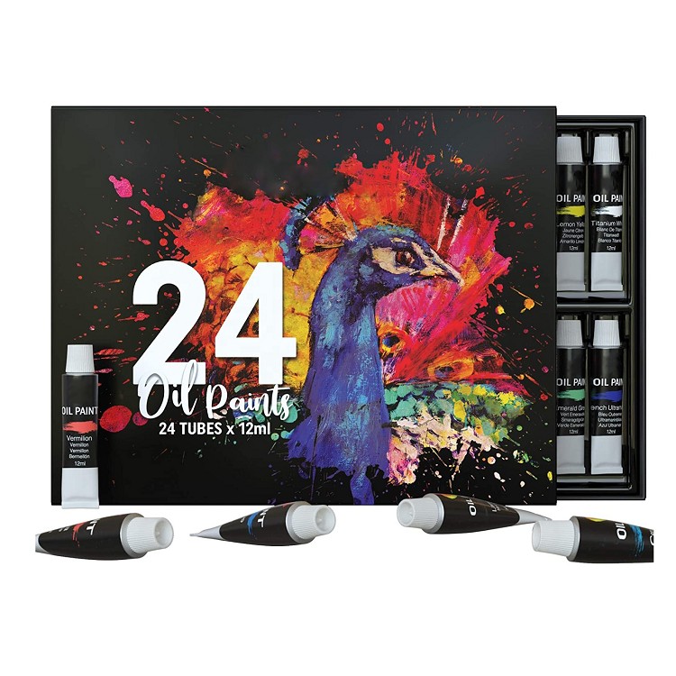 artist oil paint 12ml 24 oil colors paint set non-toxic oil painting kit for Paper Canvas Clay Wall Art