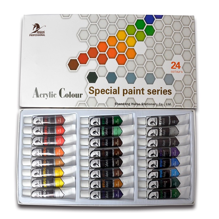 Non-toxic Colours 24 colors Acrylic Paint Sets