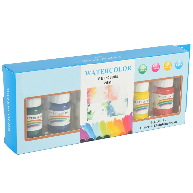 6 color 25ml superior water colours watercolour paper water color artist painting watercolor paint set