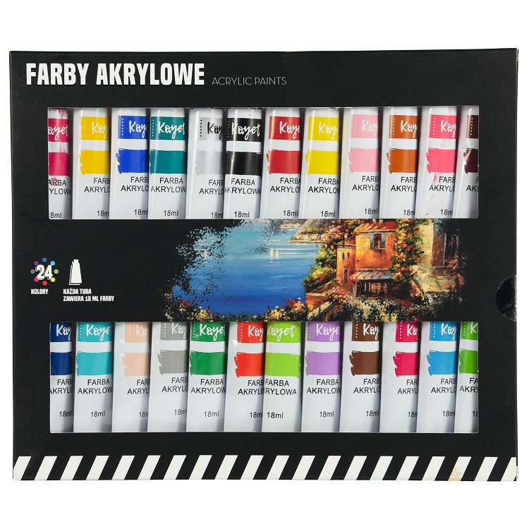 24 color 18ml tubes acrylic craft paint price arteza acrylic leather paint set for canvas