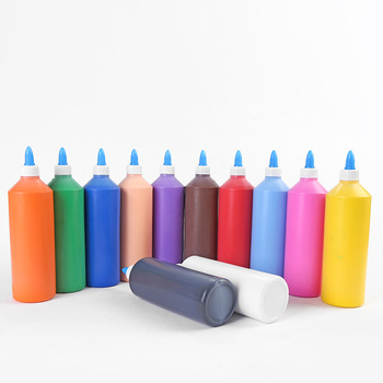 12colors 500ml Acrylic Paint Kids DIY Hose Wall Painting for Clothing Textile Nail fiber pigment Acrylic Paints big Art supplies