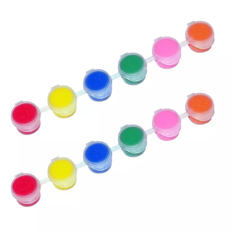 6colors 2ml Acrylic Paint Kids DIY for Clothing Textile Nail fiber pigment Acrylic Paints big Art supplies