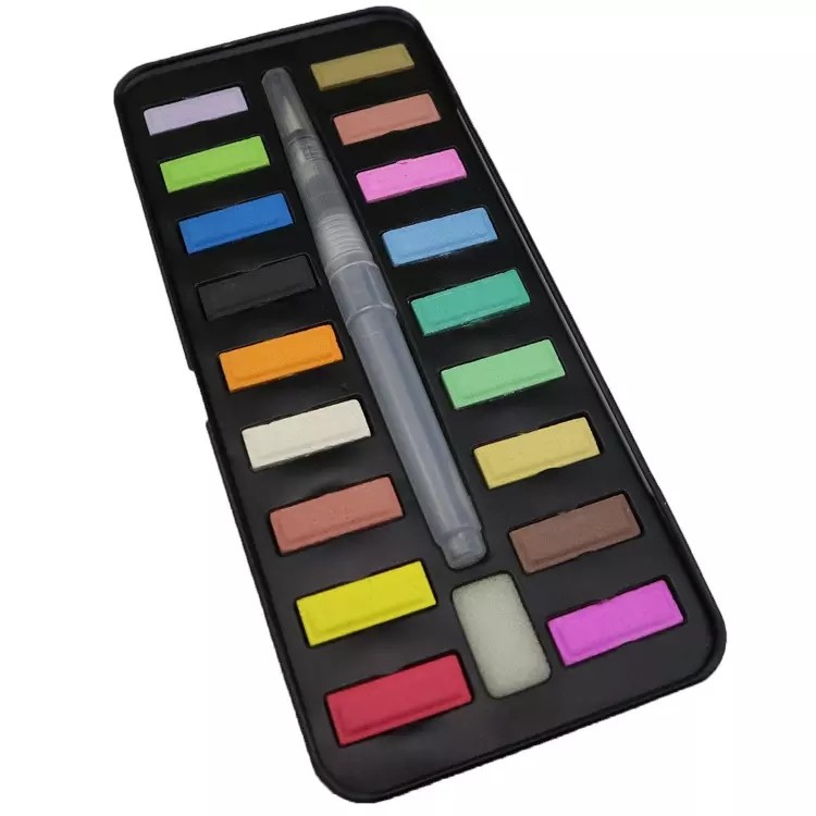 Wholesale 24 Colors Non Toxic Solid Cake Watercolor Paint Set
