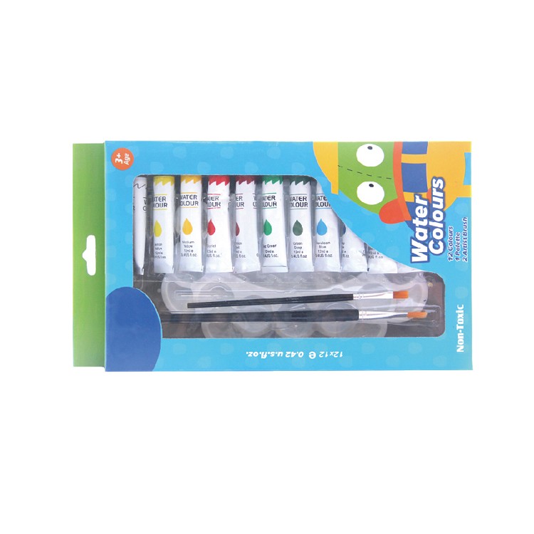 Wholesale Portable 12 Colors 12ml Artist Drawing Watercolor Paint Set