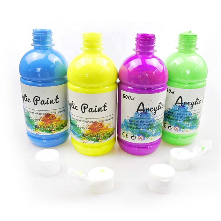 Wholesale Eco-friendly Non-toxic Painting Supplies 500ml Acrylic Fabric Paint