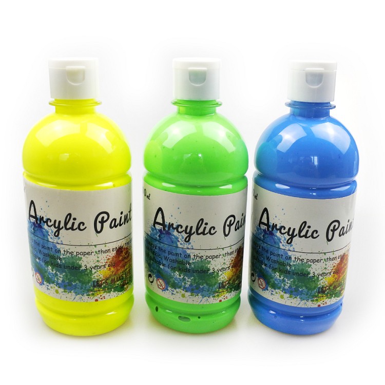 500ml acrylic colour painting bottle colori acrilici for kids