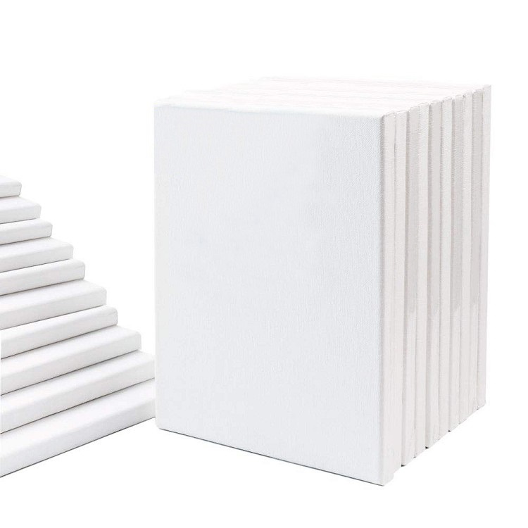 2021 Hot sale OEM hight quality 30*40cm 40*50cm artists white blank stretched canvas panel for artist paintings
