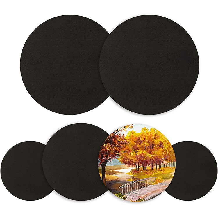 5 Pieces Canvas Frame 20 cm 100% Cotton Black Artist Canvas Stretched Painting