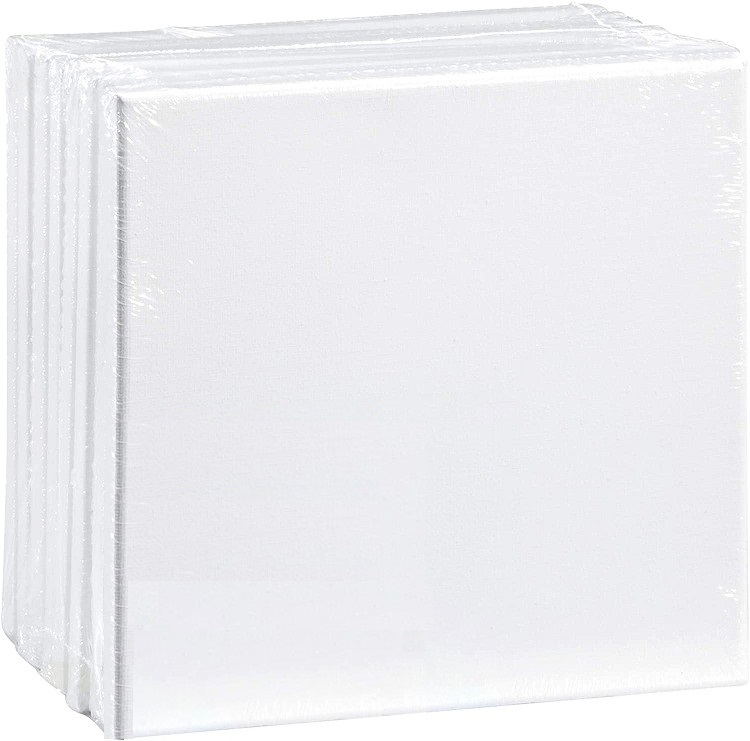 8 Pack 8x8 high quality canvas art custom canvas panel boards wholesale for studio