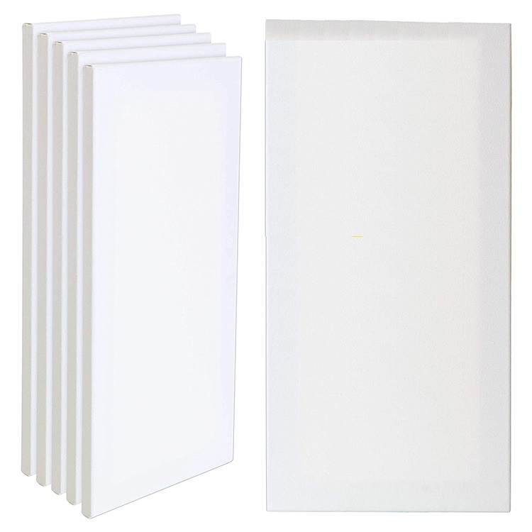 Artist Materials Stretched Canvas 4*12 inch White Cotton Canvas Painting Set for Drawing
