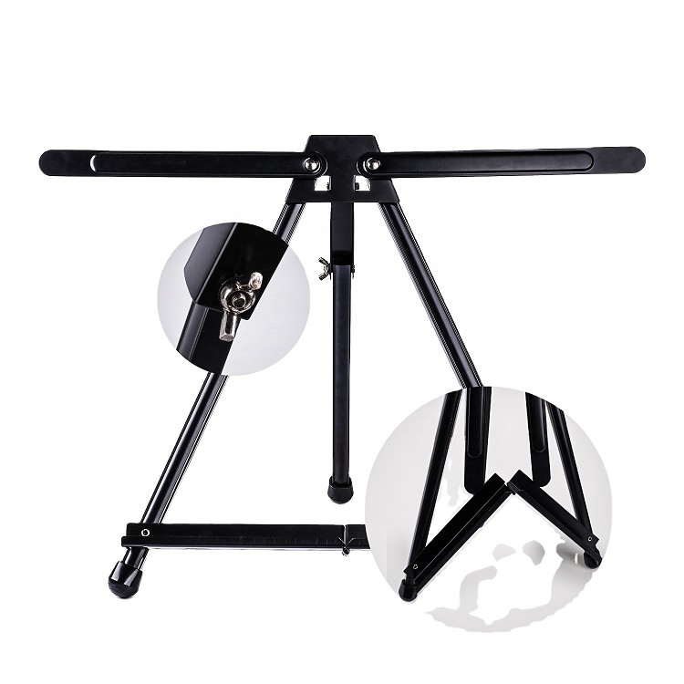Adjustable Aluminum Metal Tripod Art Easel for Table-Top Floor Painting Drawing and Display with Fabric Bag