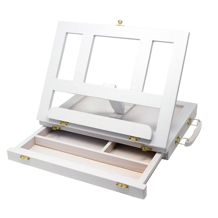 white tabletop easel wood with storage drawer wood easel stand for artist
