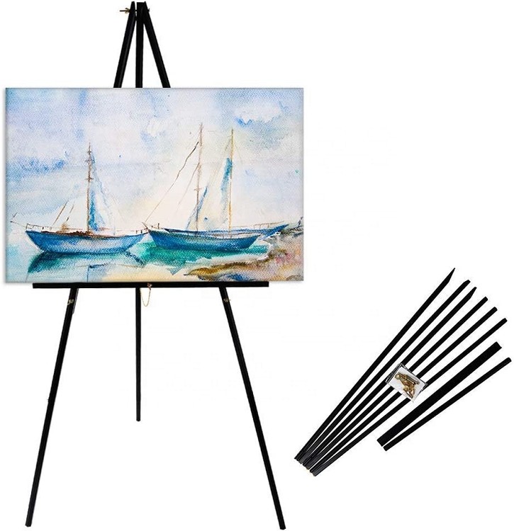 extra thick aluminum metal tripod display easel with portable bag