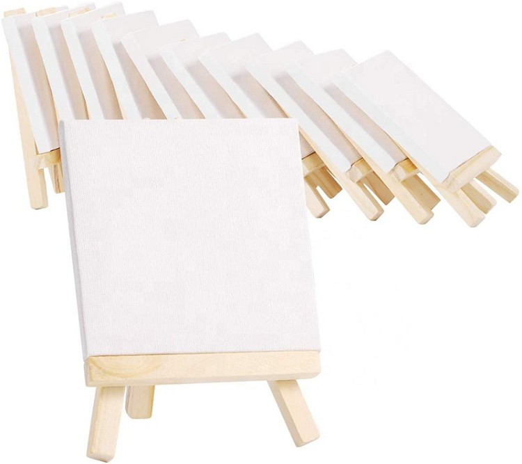 mini art easel with sketch canvas wooden painting easel for painting folding easel