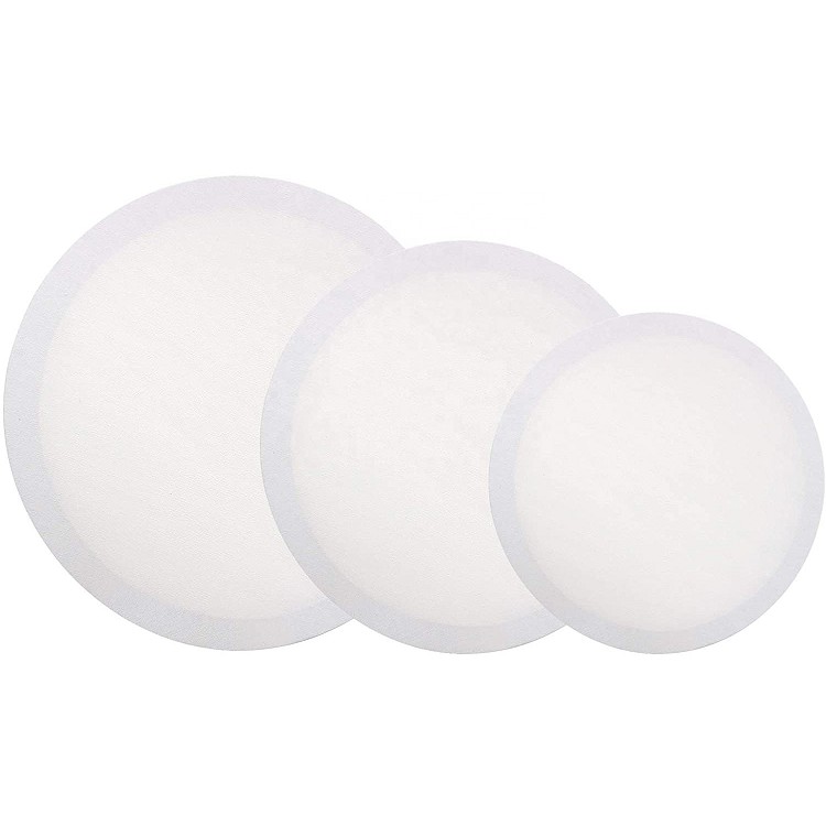 3PCS Cotton Round Canvas Double Acrylic Primed Painting Canvas with Wood Frame