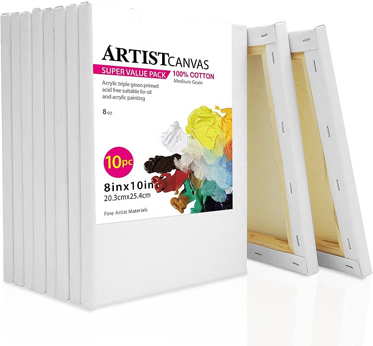 professional frame and stretched art painting canvas for kids ,artist