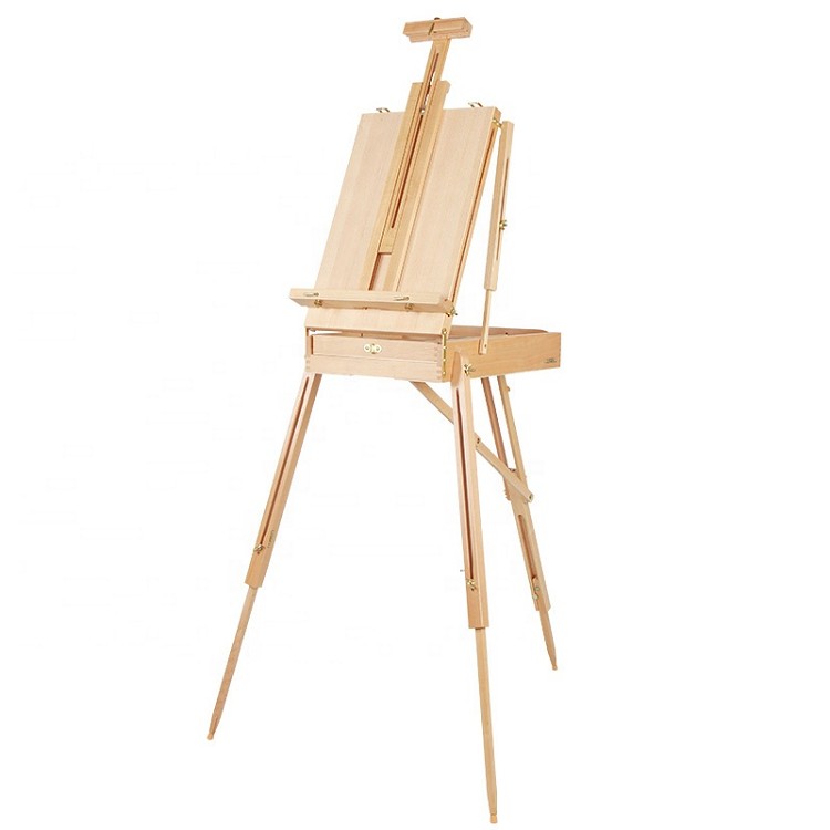 hot adjustable wooden easel french easel box