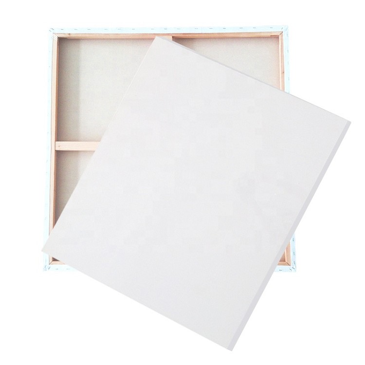 60*60cm wholesale fine plain art painting 380g stretched blank wood cotton canvas boards panel for acrylic oil paint
