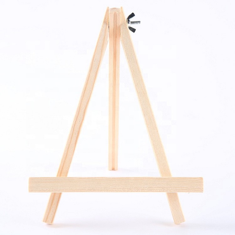 1824 cm Kids artist mini small easel table top easel acrylic drawing canvas wooden painting easel with canvas