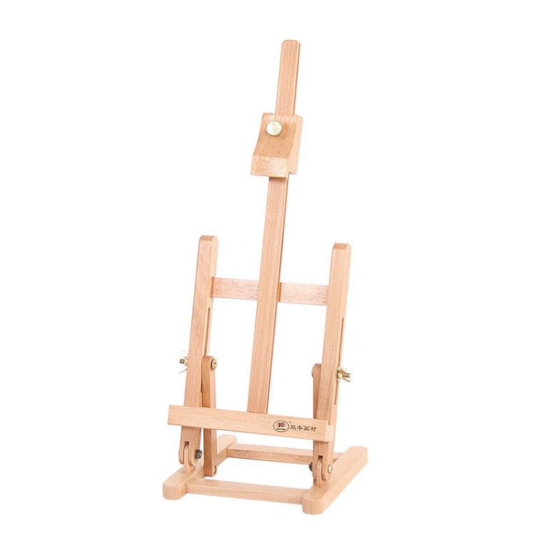 Factory Wholesale Small Beech Folding Desktop Art Sketch Oil Painting Frame Exhibition Frame