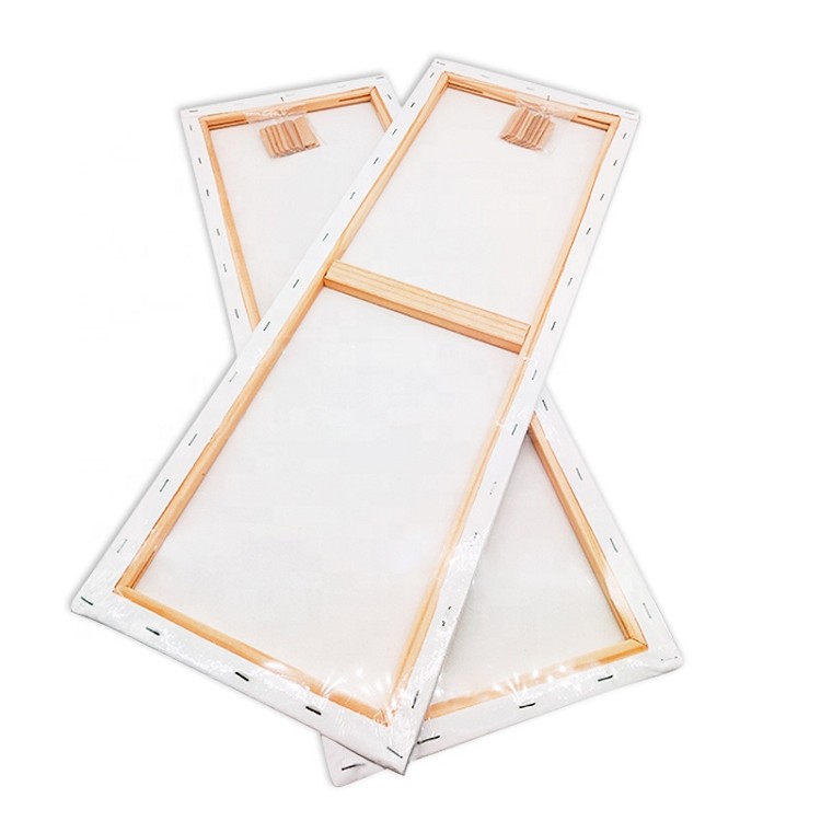 30*90cm wholesale fine plain art painting 380g stretched blank cotton wood canvas boards panel for acrylic oil paint