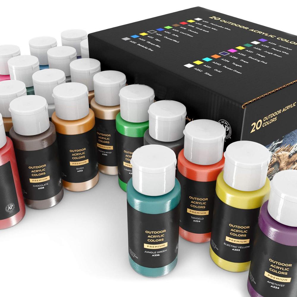 20 colors 59 ml acrylic paint set for DIY Cloth Paper Ceram