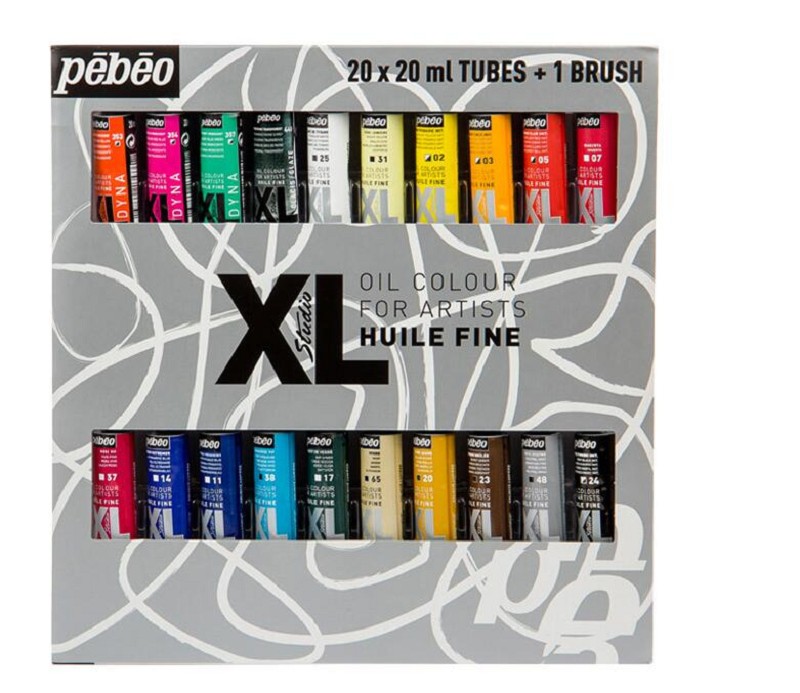 Fine Oil XL Case Tubes of 20 ML Multi-surface Oil Painting Kit For Artist Painting