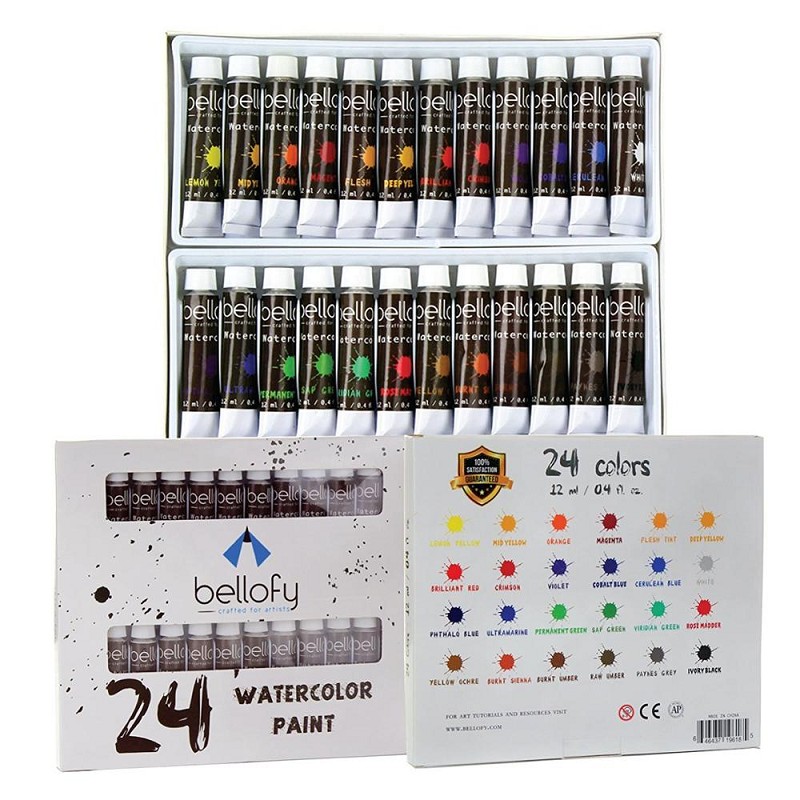 Premium quality 12 ml students watercolor tube paints