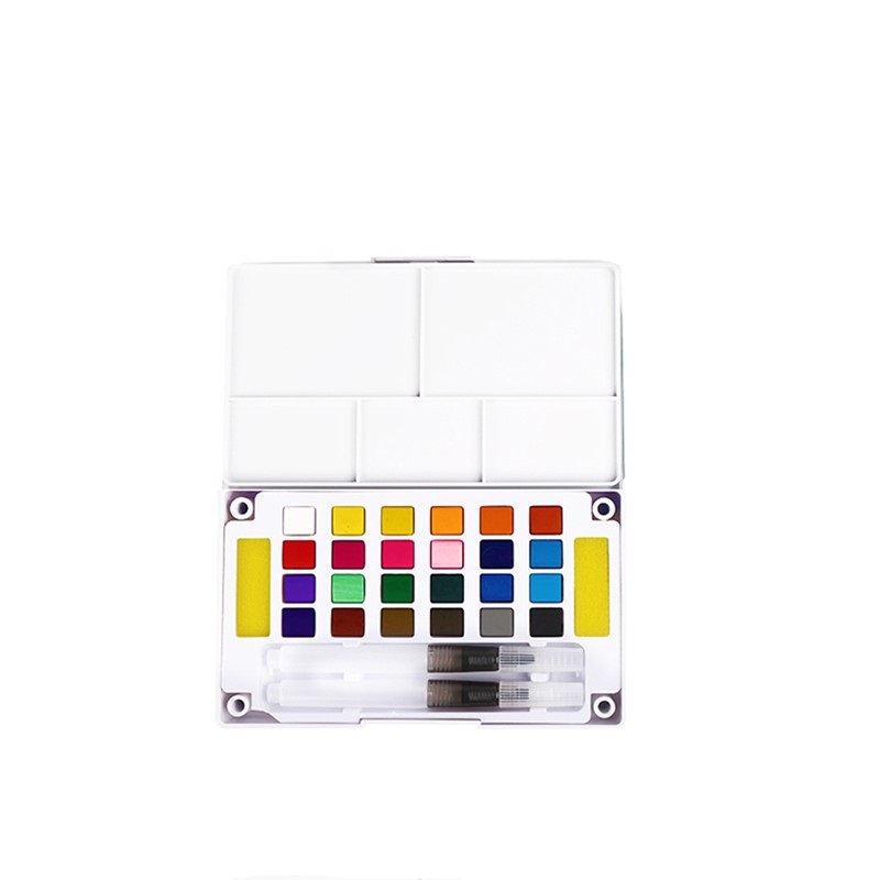 Manufacturer Wholesale Non Toxic 24 Colors Watercolor Solid Field Sketch Set For Art Drawing