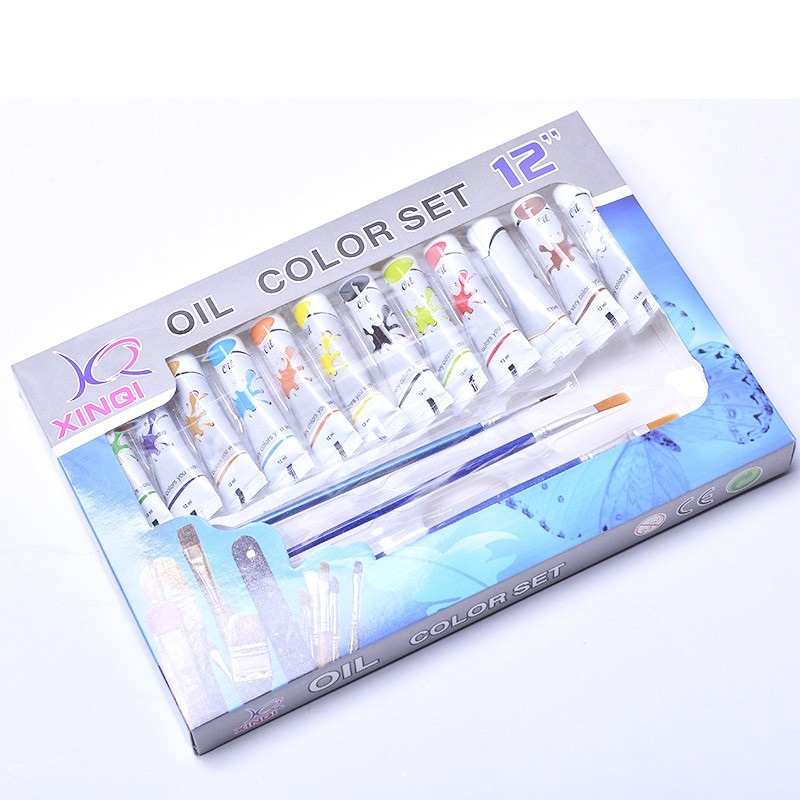 12x 12ml Aluminum Tubes oil Paint Set for painting