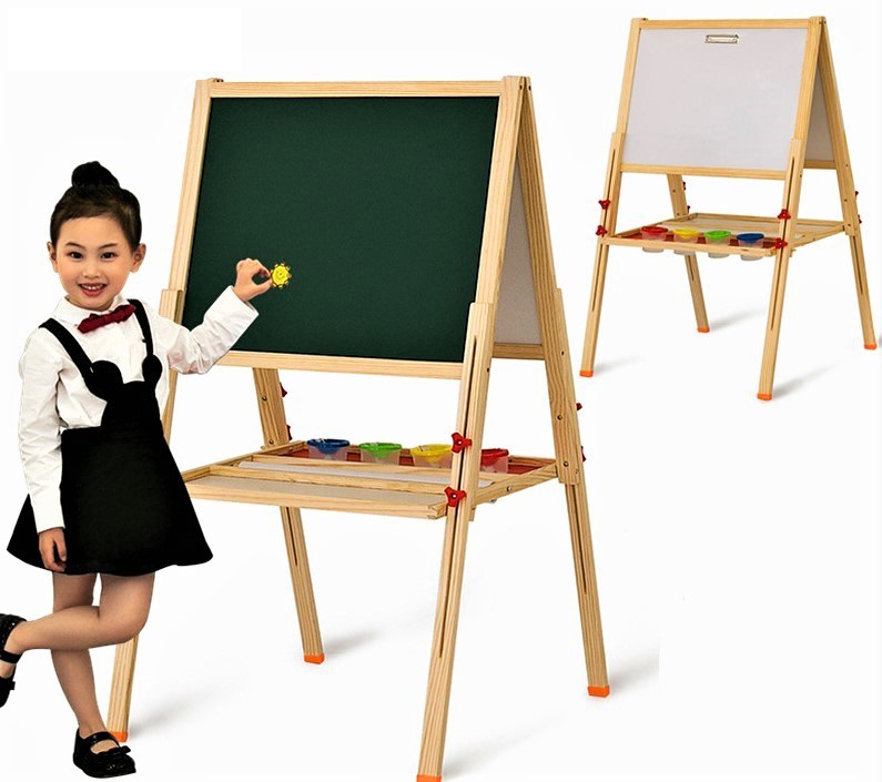 Premium Quality Wood Kid Easel On Clearance Adjustable Small Wooden Drawing Easel Stand