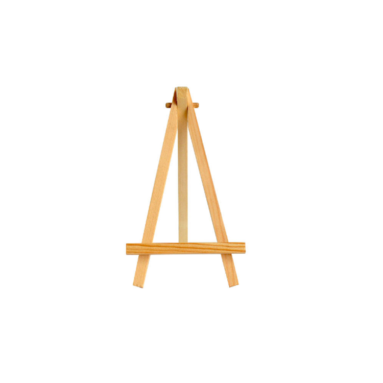 New product 6.25inch mini canvas solid wood line display easel stand mini easel and canvas