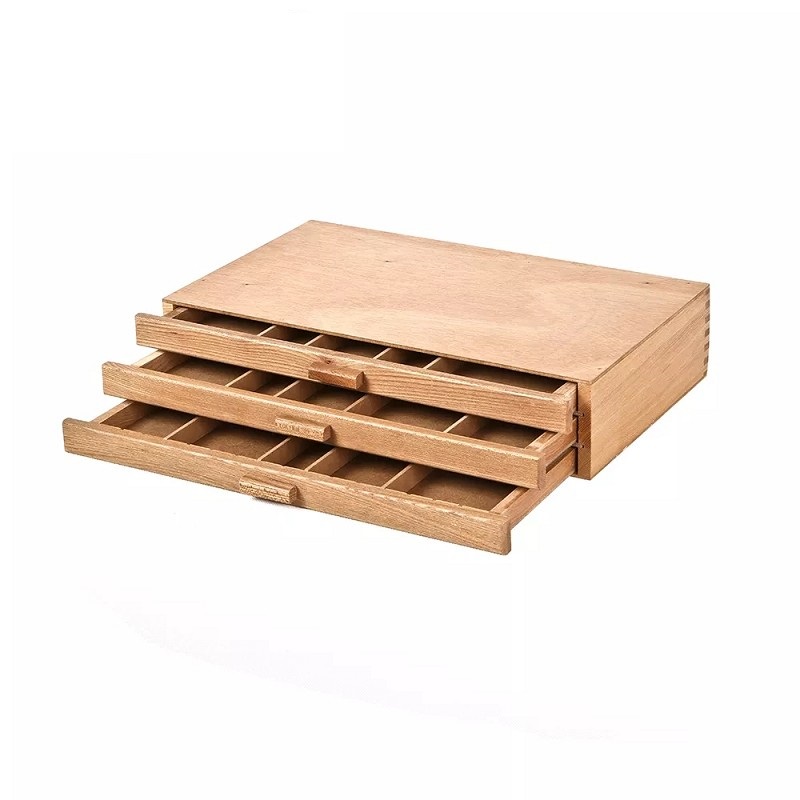 Wooden Box Easel,Artist Wooden Box Easel With Drawers,Painting Sketch Wooden Box Easel With 3 Drawers