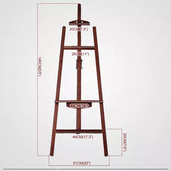 Vintage French pine wood painting drawing stand easel